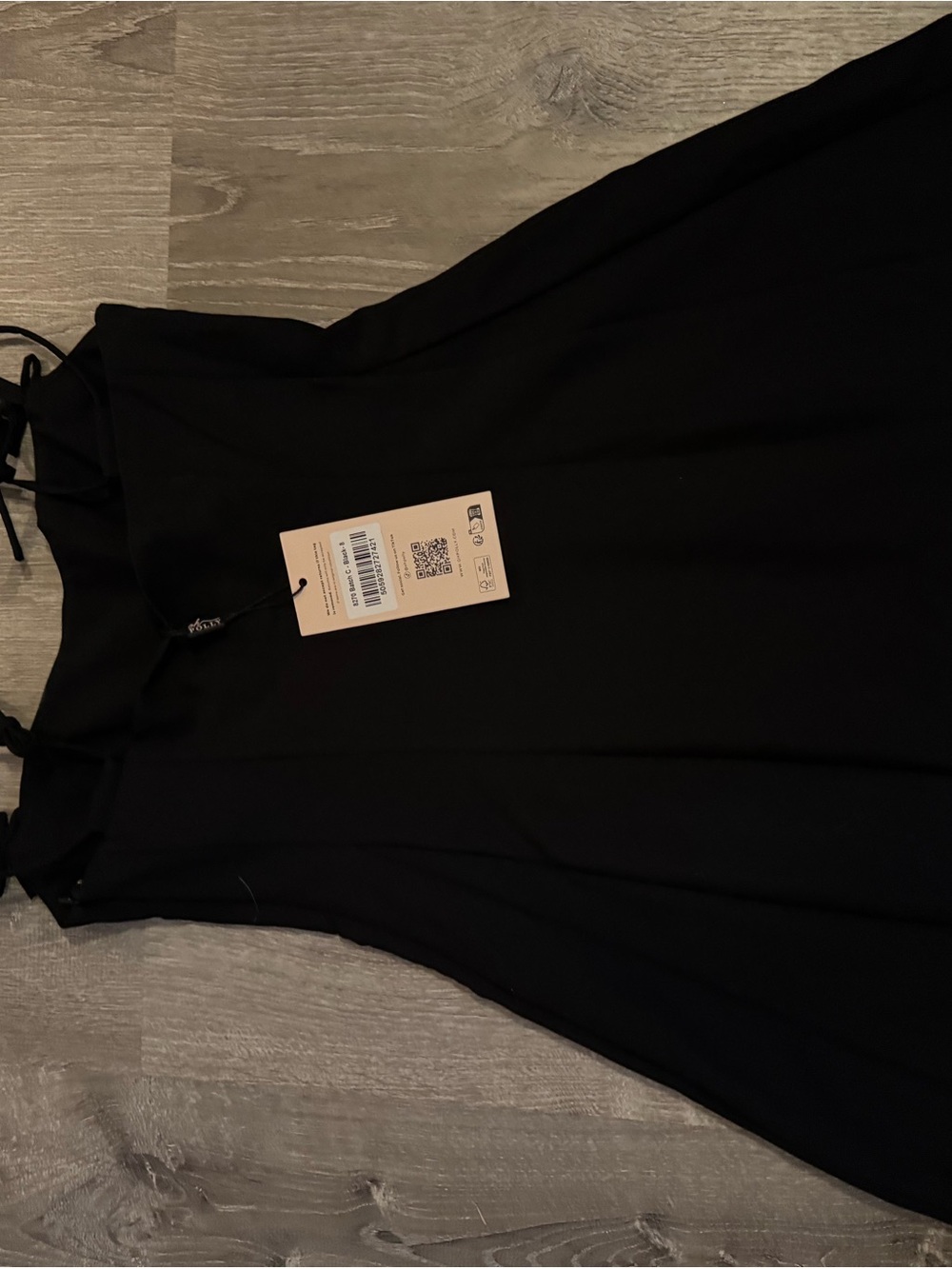 Oh Polly Black Dress with White Layered Hem - Picture 4 of 4